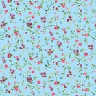 Papel De Parede Adesivo Lavável Floral De Fundo Azul 3m
