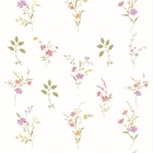 Papel De Parede Adesivo Lavável Floral De Fundo Branco 15m