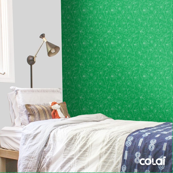 Papel De Parede Adesivo Lavável Flores 15m