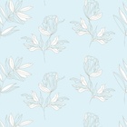 Papel De Parede Adesivo Lavável Flores Azuis 6m