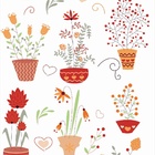 Papel De Parede Adesivo Lavável Flores Nos Jarros 12m