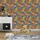 Papel De Parede Adesivo Lavável Flores Silvestres 9m