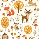 Papel De Parede Adesivo Lavável Floresta Divertida 18m