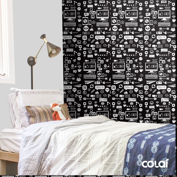 Papel De Parede Adesivo Lavável Follow Me 9m