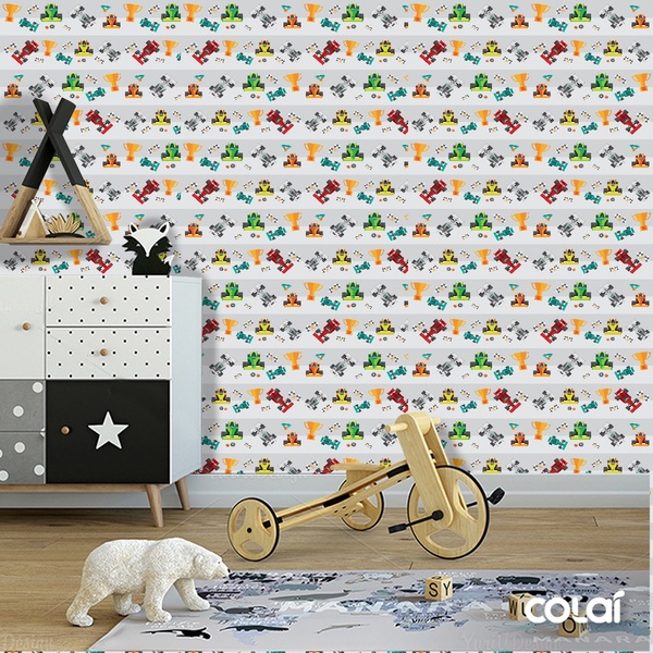 Papel De Parede Adesivo Lavável Fórmula 1 6m