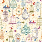 Papel De Parede Adesivo Lavável Gaiolas 18m