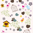 Papel De Parede Adesivo Lavável Gaiolas E Pássaros 12m