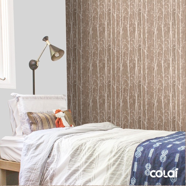 Papel De Parede Adesivo Lavável Galhos De Outono 12m