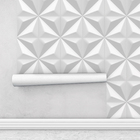 Papel De Parede Adesivo Lavável Geométrico 3d Losango Lindo