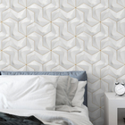 Papel De Parede Adesivo Lavável Geométrico 3d Sala Quarto 3m