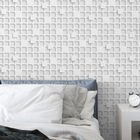 Papel De Parede Adesivo Lavável Geométrico Efeito Cubo 3d 3m