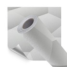 Papel De Parede Adesivo Lavavel Geométrico Polígonos Cinza