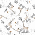 Papel De Parede Adesivo Lavável Girafas De Botas 6m