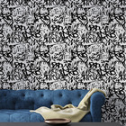 Papel De Parede Adesivo Lavável Grafite Preto Sala Quarto 3m