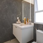 Papel De Parede Adesivo Lavavel Hd Marmore Brilho Cinza Escuro