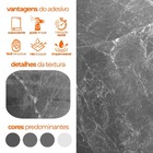 Papel De Parede Adesivo Lavavel Hd Marmore Brilho Cinza Escuro