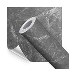 Papel De Parede Adesivo Lavavel Hd Marmore Brilho Cinza Escuro