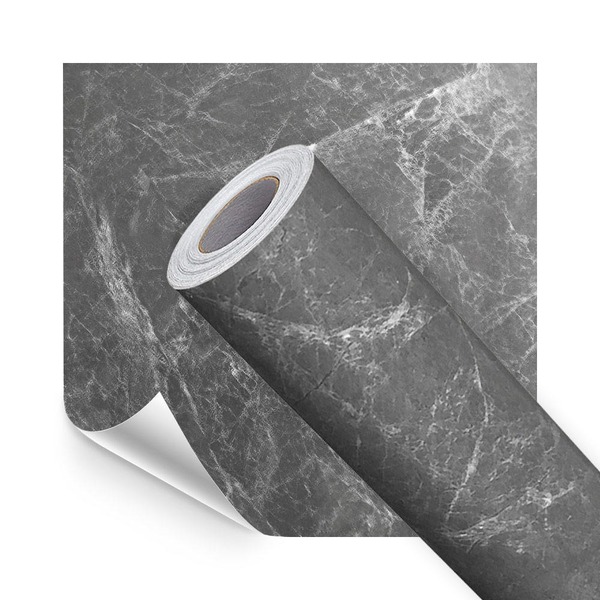 Papel De Parede Adesivo Lavavel Hd Marmore Brilho Cinza Escuro
