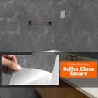 Papel De Parede Adesivo Lavavel Hd Marmore Brilho Cinza Escuro