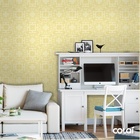 Papel De Parede Adesivo Lavável Labirinto Amarelo 15m