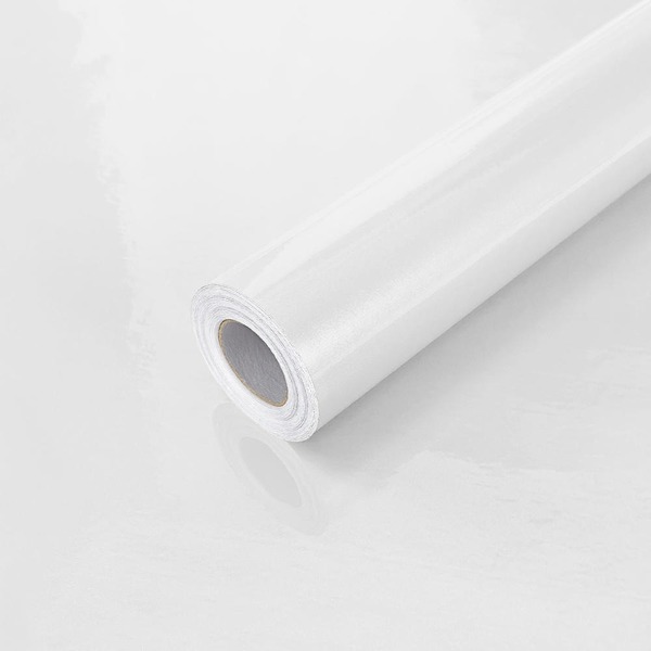 Papel De Parede Adesivo Lavavel Laca Alto Brilho Branco Perola