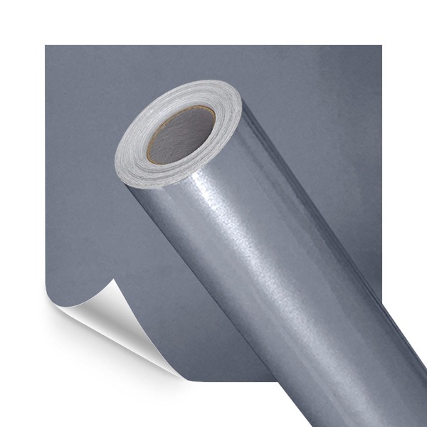 Papel De Parede Adesivo Lavavel Laca Alto Brilho Cinza Azulado