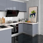 Papel De Parede Adesivo Lavavel Laca Alto Brilho Cinza Azulado