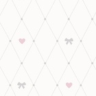 Papel De Parede Adesivo Lavável Laço E Coração 12m