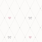 Papel De Parede Adesivo Lavável Laço E Coração 15m