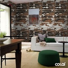 Papel De Parede Adesivo Lavável Lascas De Tronco 18m