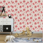 Papel De Parede Adesivo Lavável Lírios Rosê 12m