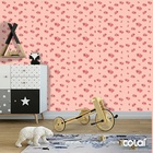 Papel De Parede Adesivo Lavável Lisianto Rosa 15m