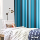 Papel De Parede Adesivo Lavável Listra Azul 6m