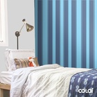 Papel De Parede Adesivo Lavável Listrado Azul Grande 6m