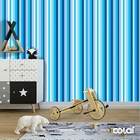 Papel De Parede Adesivo Lavável Listrado Branco E Azul 9m