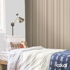 Papel De Parede Adesivo Lavável Listrado Canela 6m