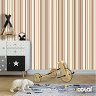 Papel De Parede Adesivo Lavável Listrado Chocolate 18m