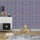 Papel De Parede Adesivo Lavável Listrado Colorido 9m