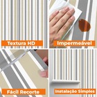 Papel De Parede Adesivo Lavavel Listrado Creme E Cinza 500x60