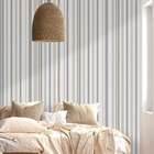 Papel De Parede Adesivo Lavavel Listrado Creme E Cinza 500x60