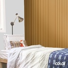 Papel De Parede Adesivo Lavável Listrado Dourado 9m