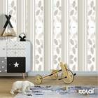 Papel De Parede Adesivo Lavável Listrado E Semente 12m