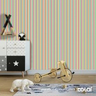 Papel De Parede Adesivo Lavável Listrado Multicor 12m