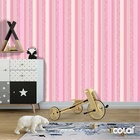 Papel De Parede Adesivo Lavável Listrado Pink 18m