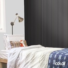 Papel De Parede Adesivo Lavável Listrado Preto 6m