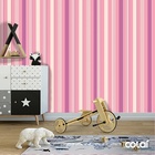 Papel De Parede Adesivo Lavável Listrado Rosácea 15m