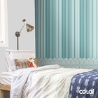 Papel De Parede Adesivo Lavável Listrado Tons De Azul 6m