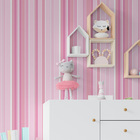 Papel De Parede Adesivo Lavável Listrado Tons De Rosa 12m