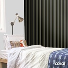 Papel De Parede Adesivo Lavável Listrado Verde Degradê 12m