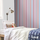 Papel De Parede Adesivo Lavável Listrado Vertical 9m